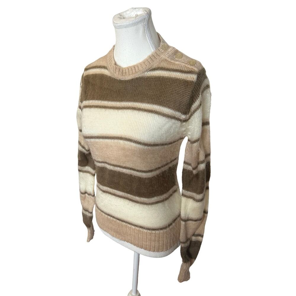 Vintage e.v. Ltd. Shoulder‑Button Knit Sweater